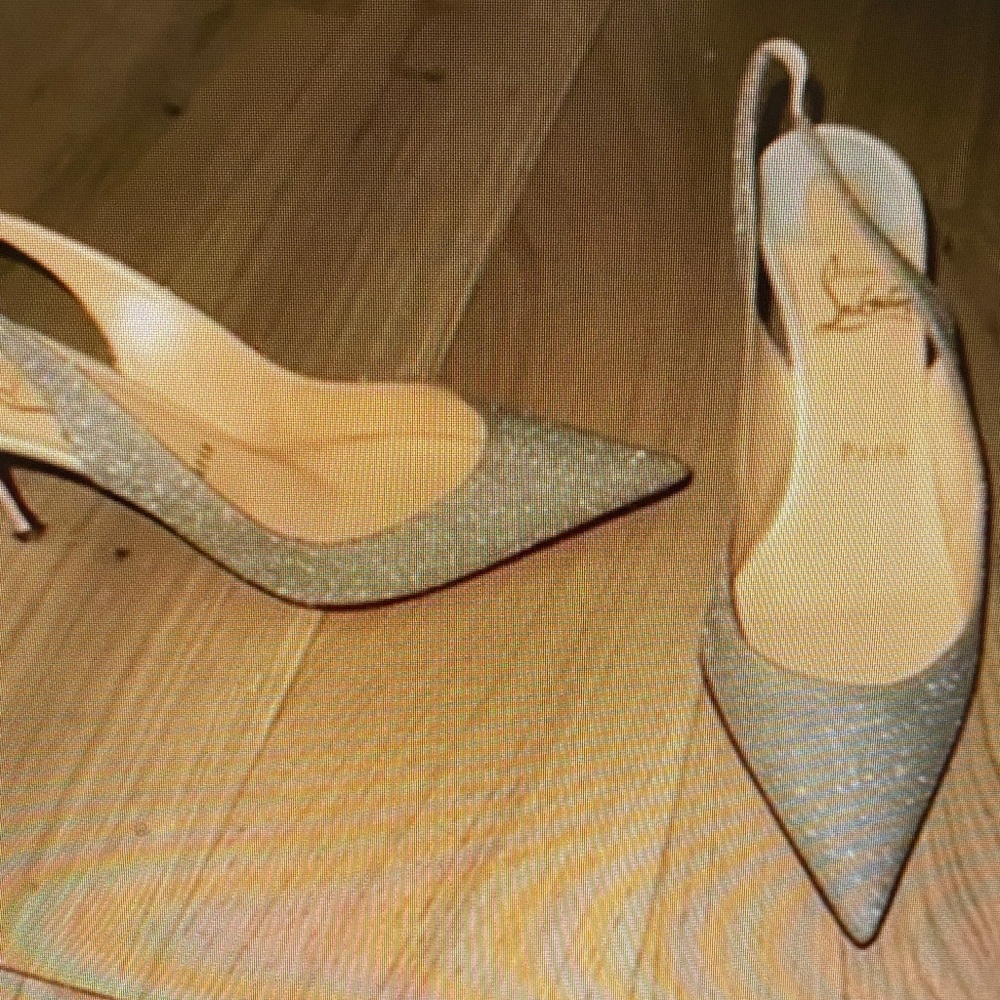 DKNY Silver Slingback Heels